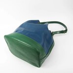 Epi Leather Shoulder Bag // Borneo Green + Toledo Blue // Pre-Owned