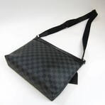 Damier Leather Shoulder Bag // Damier Graphite // Pre-Owned