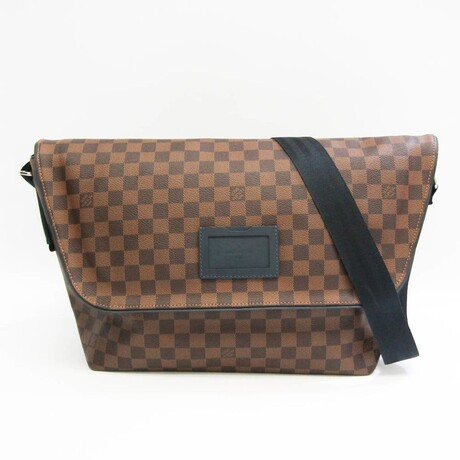 Damier Leather + Canvas Shoulder Bag // Damier // Pre-Owned