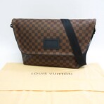 Damier Leather + Canvas Shoulder Bag // Damier // Pre-Owned