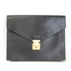 Epi Leather Document Case // Noir // Pre-Owned