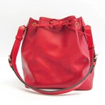 Epi Leather Shoulder Bucket Bag // Castilian Red // Pre-Owned