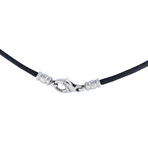 Bulgari // Parentesi 18K White Gold Silk Cord Necklace // 20" // Estate
