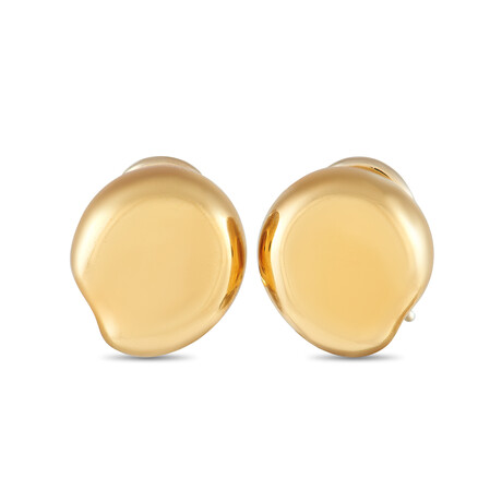 Tiffany & Co. // 18K Yellow Gold Bean Clip-On Earrings // Estate