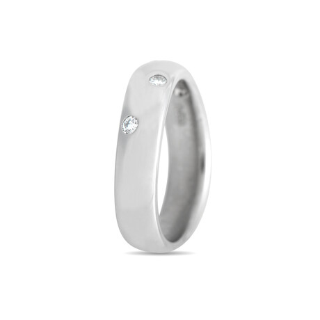 Celine // Platinum + Diamond Band Ring // Ring Size: 6 // Estate