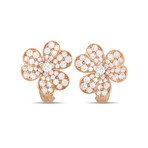 Van Cleef & Arpels // Frivole 18K Rose Gold Diamond Small Model Earrings // Estate