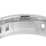 Hermes // 18K White Gold Diamond H Band Ring // Ring Size: 6.5 // Estate