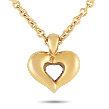 Van Cleef & Arpels // 18K Yellow Gold Heart Necklace // 16" // Estate