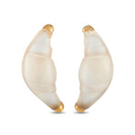 Ilias Lalaounis // 18K Yellow Gold Rock Crystal Clip-On Earrings // Estate
