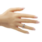 Hermes // 18K White Gold Diamond H Band Ring // Ring Size: 6.5 // Estate