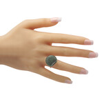 Boucheron // 18K White Gold Tsavorite Macaron Ring // Ring Size: 5.25 // Estate