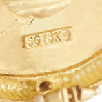 SeidenGang // 18K Yellow Gold Amethyst Clip-On Dangle Earrings // Estate