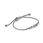 John Hardy Dot Sterling Silver Diamond Pull-Through Bracelet // 4"-9" // Store Display