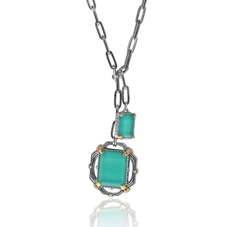 Konstantino Naiads Sterling Silver + 18K Yellow Gold Chalcedony ...