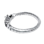 John Hardy Legends Naga Sterling Silver + Black Sapphire Dragon Clasp Bracelet // 7" // Store Display