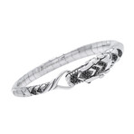 John Hardy Legends Naga Sterling Silver + Black Sapphire Dragon Clasp Bracelet // 7" // Store Display