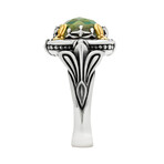 Konstantino Gen K Sterling Silver + 18K Yellow Gold Aventurine Doublet Ring // Ring Size: 6 // Store Display