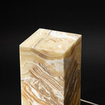 Genuine Square Banded Onyx Desk Lamp From Mexico