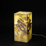 Genuine Square Banded Onyx Desk Lamp From Mexico