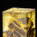 Genuine Square Banded Onyx Desk Lamp From Mexico