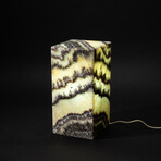 Genuine Square Banded Onyx Desk Lamp From Mexico V.3