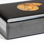 Genuine Black Onyx With Ammonite Jewelry Box