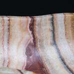 Large Polished Rainbow Onyx Canoe Bowl From Mexico