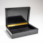 Genuine Black Onyx With Amber Jewelry Box