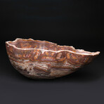 Genuine Saffron Brown Onyx Bowl From Mexico