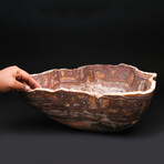 Genuine Saffron Brown Onyx Bowl From Mexico