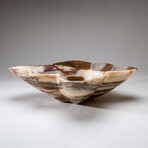 Genuine Polished Brown And White Onyx Bowl From Pakistan