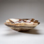 Genuine Polished Brown And White Onyx Bowl From Pakistan