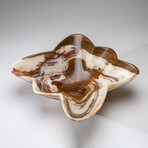 Genuine Polished Brown And White Onyx Bowl From Pakistan