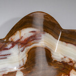 Genuine Polished Brown And White Onyx Bowl From Pakistan