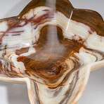 Genuine Polished Brown And White Onyx Bowl From Pakistan