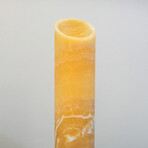 Genuine Round Orange Onyx Floor Lamp From Mexico