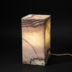 Genuine Square Banded Onyx Desk Lamp From Mexico V.2