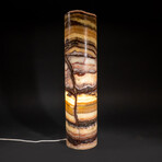 Genuine Round Rainbow Banded Onyx Lamp