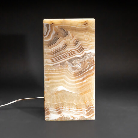 Genuine Square Natural Banded Onyx Lamp