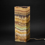 Genuine Square Rainbow Onyx Lamp From Mexico