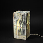 Genuine Square Banded Onyx Desk Lamp From Mexico V.1