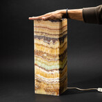 Genuine Square Rainbow Onyx Lamp From Mexico