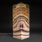 Genuine Square Rainbow Banded Onyx Lamp