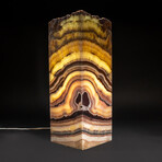 Genuine Square Rainbow Banded Onyx Lamp