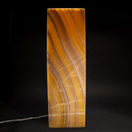 Genuine Square Orange Banded Onyx Lamp