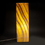 Genuine Square Orange Banded Onyx Lamp