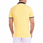 Men's Essentials Short Sleeve Polo Shirt Solid Yellow // Yellow (2XL)