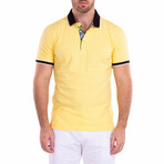 Men's Essentials Short Sleeve Polo Shirt Solid Yellow // Yellow (M)