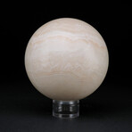 Genuine Polished Gemmy Honey Onyx Sphere 3" With Acrylic Display Stand