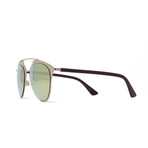 Unisex Reflected Color YC2 Sunglasses // Gold + Plum